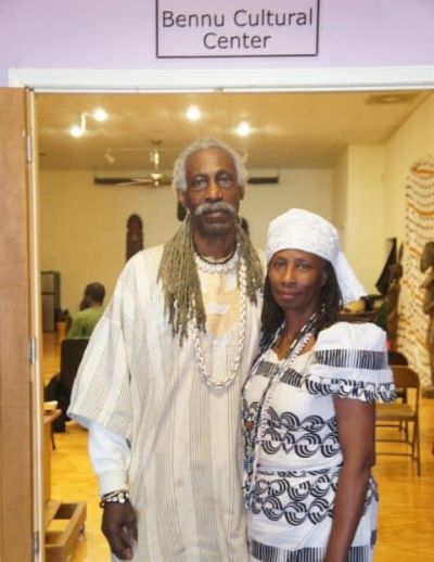 Bennu Center couple outside